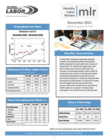 Thumbnail image of the first page of the Monthly Labor Review publication.